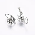 thumbnail image 2 of Tarnish Resistant 304 Stainless Steel Leverback Earring Findings with Loop Flower Stainless Steel Color Tray: 5mm 22x11x12mm Hole: 1.5mm Pin: 0.8mm, 2 of 2