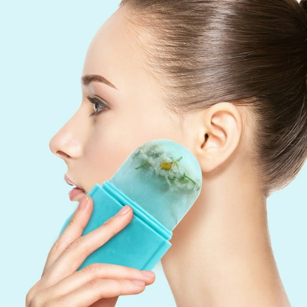 Rodillo De Hielo Para La Cara Rodillo Facial De Hielo Reutilizable Para Aclarar La Piel Rodillo Facial Masajeador De Cubitos De Hielo De Silicona Para La Cara Ojos Cuello Muyoka Hogar