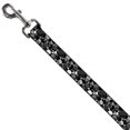 thumbnail image 2 of Buckle-Down Pet Leash, Dog Leash, Multi Top Skulls Stacked Blak Gray White, 4 Feet Long 1.0 Inch Wide, 2 of 6
