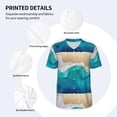thumbnail image 3 of Hirioo Beach for Men's Baseball T-shirt Shirts Short Sleeve Casual Summer Button Stretch T Shirts,Size S-4XL-X-Large, 3 of 7