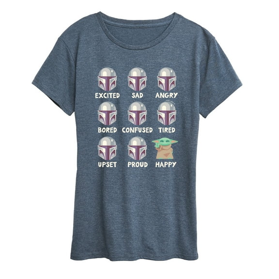 Star Wars - Mandalorian Moods - Women's Short Sleeve Graphic T-Shirt