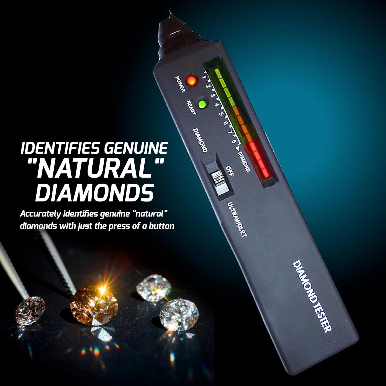 Diamond Tester With Uv Ultraviolet Light Gemstone Jewellry Selector Jeweler Gem Tools