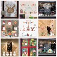 Christmas Elements Wall Stickers Shop window Office Home Decoration Diy Santa Claus Reindeer