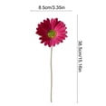 thumbnail image 3 of Artificial Gerbera Daisies Real Touch Faux Flower Bendable Stems Home Wedding Party Vase Decor Lifelike Floral Arrangement for Table Centerpiece Decoration Spring Summer Home Decor, 3 of 6
