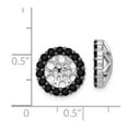 thumbnail image 4 of Auriga Fine Jewelry 14K White Gold Black Diamond Earring Jackets for Women, 4 of 4