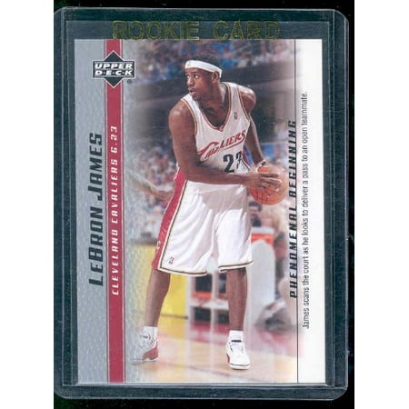 Upper Deck Rookie Class Card - 2003 Upper Deck Phenomenal Beginning #17 Court Lebron James Rookie Card
