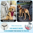 thumbnail image 2 of Cinturón de seguridad para perros SlowTon, paquete de 2 arneses de coche ajustables, negro, 2 of 7