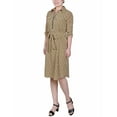 thumbnail image 2 of NY Collection Women's 3/4 Roll Tab Sleeve Zippered Shirtdress, 2 of 4