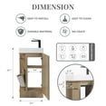 thumbnail image 3 of 16" Bathroom Vanity Sink Combo - Natural Ash Floor Standing Vanity with 2 Toilet Paper Holders for Small Spaces, 3 of 9