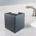 thumbnail image 3 of nu steel Basic Square Luxury Tissue Box Holder, Matt black  TG9H-MATBLK, 3 of 5