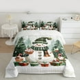 thumbnail image 3 of Manfei Winter Funny Snowman Bedding Comforter Set for Kids, Santa Claus Gifts Twin Comforter Sets, Merry Christmas Reversible Bedding Set, Super Cozy Room Decor, 2pcs, 3 of 9