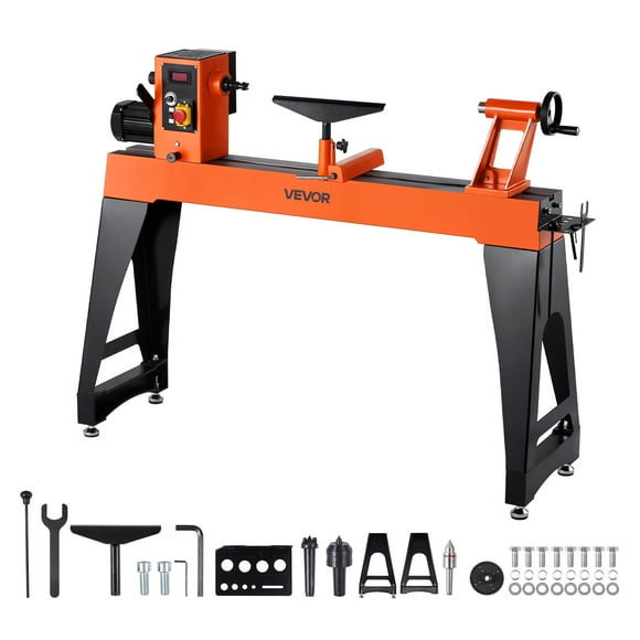 VEVOR Woodworking Lathe 1.5 HP 16 x 40 in Wood Lathe Machine Variable Speed 0-3200 RPM