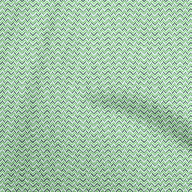 oneOone Polyester Spandex Pear Green Fabric Chevron Craft Projects Decor Fabric Printed By The Yard 56 Inch Wide