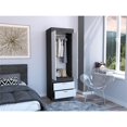 thumbnail image 3 of TUHOME Lisboa Armoire- Ash / White Engineered Wood - For Bedroom, 3 of 7