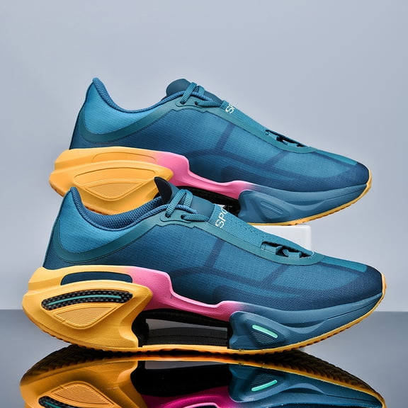 Sneakers, Men's Shoes Shock-absorbing Professional Road Running Shoes, Canvas Breathable and Anti-slip Soles, Adult and Student Sports and Casual Shoes, Low-top Lace-up Design, Suitable for Daily Out