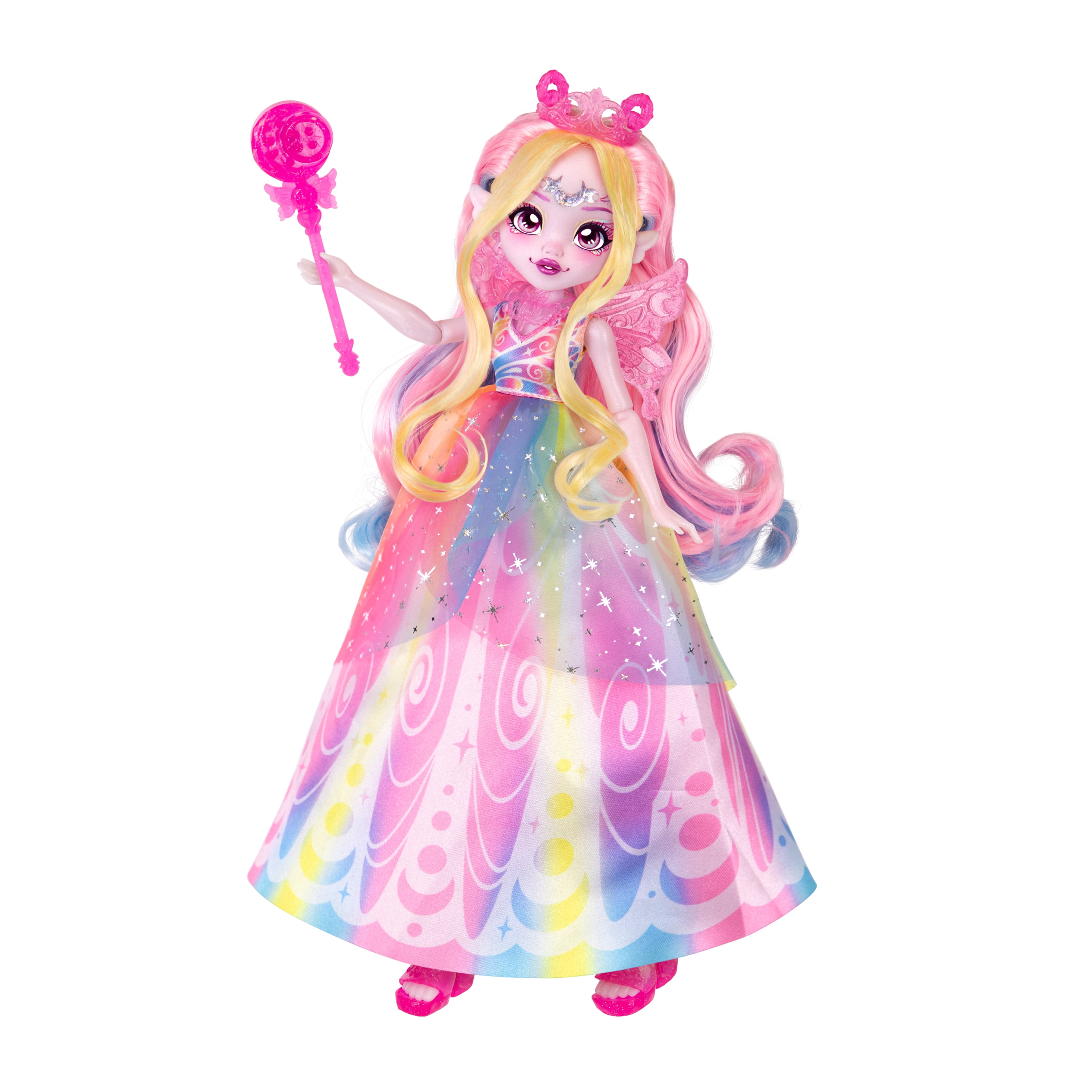 Magic Mixies Magic Mirror 10.5" Supreme Doll, Luna the Butterfly Pixie, 50+ Lights & Sounds, Ages 5+