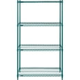 thumbnail image 6 of Nexel 4 Shelf Poly-Green Wire Shelving Unit Starter 36""W x 14""D x 74""H, 6 of 7