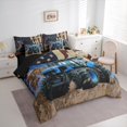 thumbnail image 4 of Manfei Off-Road Vehicle 7-Piece Bedding Comforter Set,American Flag King Bedding Sets,Blue Brown Bed Sheets For Boys Kids,Microfiber Bedroom Decor Reversible, 4 of 9