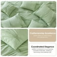 thumbnail image 6 of Lanco 7 Piece Matcha Comforter Set Queen Size, Elastic Embroidery Bedding Set, Solid Color, Home Decor, Matching Bedskirt, Pillows & Shams, 6 of 7