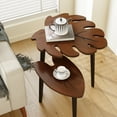 thumbnail image 4 of Jouetondream Set of 2 Nesting Coffee Table, Triangle Wooden End Table Modern Minimalist Side Table Set for Living Room Bedroom, Rustic Brown, 4 of 8