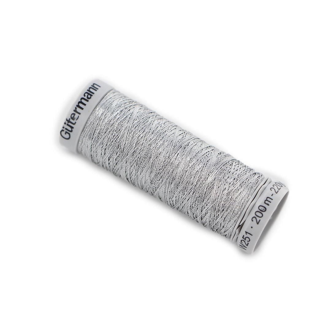 GÜTERMANN Dekor Metallic Thread, 200m, Strong & Versatile for Embroidery, 200 m / 219 yds