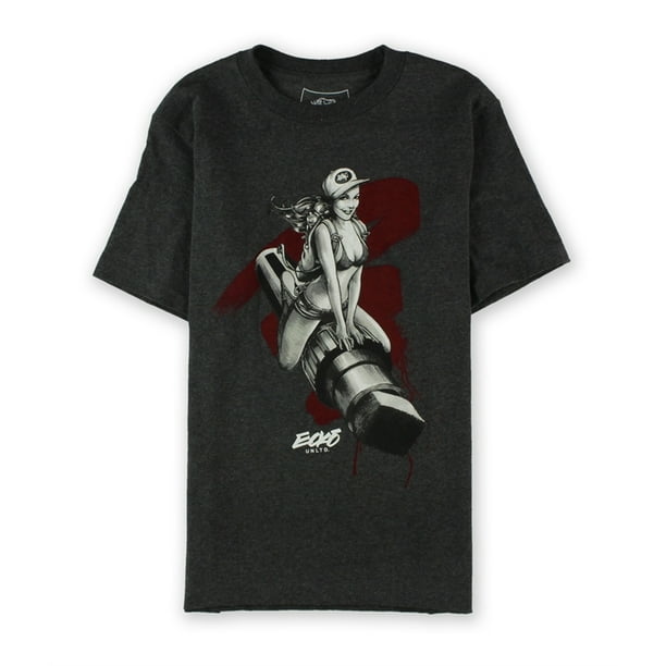 Ecko Unltd. Camiseta estampada con punta ancha para hombre, gris, pequeña Ecko Unltd. Camiseta gráfica