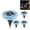Blue, variant on Solar Mosaic Disk Garden Lights Outdoor,2026 Upgraded Mosaic Solar Disk Light,Waterproof Outdoor Glass LED Garden Stake Lighting