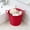 85#Red, variant on Iron Flower Pot, Vintage Double Ear Metal Bucket for Desktop Storage, Small Industrial Planter for Succulents and Pens, Decorative Iron Container for Bathroom Kitchen and Office