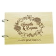 thumbnail image 1 of Handmade Personalized Guest Book Rustic Wedding Wood Engraved Advice Book Photo Album Custom Scrapbook., 1 of 2