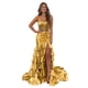 thumbnail image 1 of Vestido de fiesta Mollyevers 2025 sin tirantes Sirena Satinado Dorado, 1 of 7