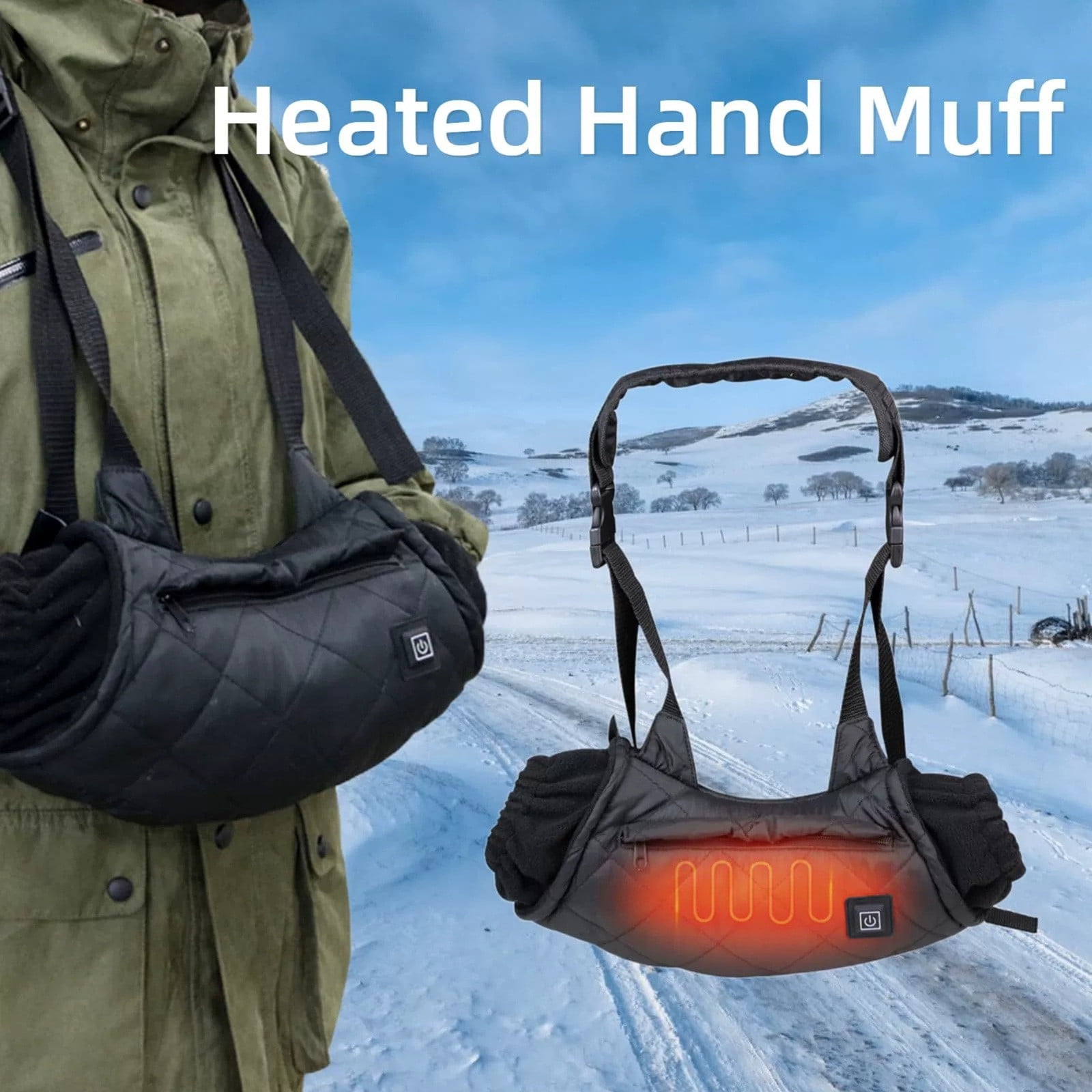 LLDYYDS USB Rechargeable Hand Warmer with 3 Heat Settings Portable Heating Device for Outdoor Ice Fishing and Camping Trips Rechargeable Battery Powered Personal Warmer