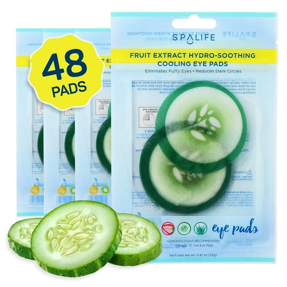 Almohadillas para ojos SpaLife Cooling con extracto de pepino, 48 almohadillas