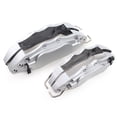 thumbnail image 4 of 4x Car 3D Metal Brake Caliper Covers Universal Front & Rear Large+Medium Silver, 4 of 5