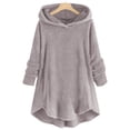 thumbnail image 1 of IMENGL Haut à Capuche Chaud en Peluche Automne Hiver, Gris 5TG, Taille M-5TG, 1 of 5