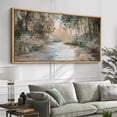 thumbnail image 2 of Large Framed Canvas Print The Abstract Modern Wall Art Decorative Ready to Hang Painting for Living room Bedroom - 60"x30" Natural Frame, 2 of 7