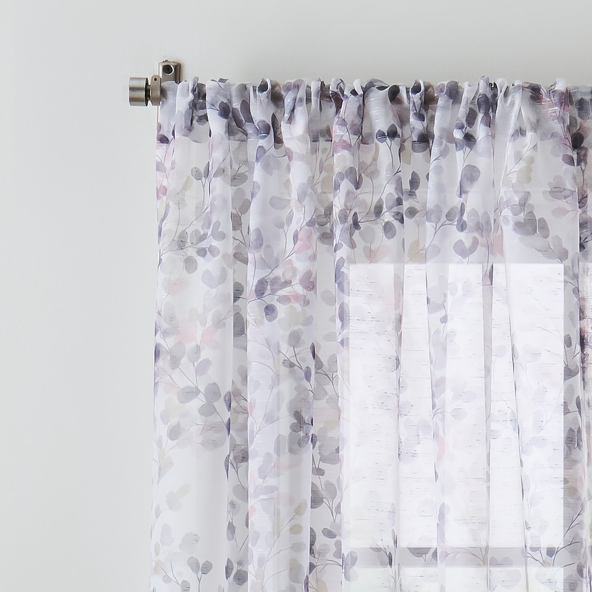 Martha Stewart Central Park Curtain Panel Pair, Multicolor, Pole Top, Sheer, Indoor, Adult, 2 Piece Set, 50" x 84"