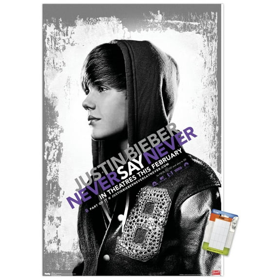 Justin Bieber - Never Say Never Wall Poster, 14.725" x 22.375"