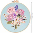 thumbnail image 4 of Yazoeia Beginner Embroidery Kits, Embroidery Starter Kits with Flower Bouquet Patterns, Embroidery Materials Clothes Colored Threads Needles Hoops Instructions S130 One size CJC912-149204, 4 of 9