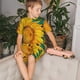 thumbnail image 4 of Fotbe Vibrant Sunflower Painting Pijama Estampada de 2 Piezas para Niños – Ropa de Dormir de Manga Corta Cómoda para Niños y Niñas, Camiseta y Shorts de Algodón-4X-Large, 4 of 6