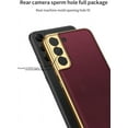 thumbnail image 3 of case for Galaxy S22+ Case, Galaxy S22 Plus Case, Ultra-Thin Samsung S22+ Electroplated Leather Soft Shell Designed for Samsung S22 Plus S22+ Case, Red Wine, 3 of 7