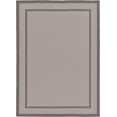 thumbnail image 1 of Unique Loom Outdoor Collection Transitional Indoor & Outdoor Casual Solid Tonal Border Area Rug, 7 x 10 Feet, Gray/Dark Gray, 1 of 1