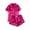 Hot Pink, variant on HBGVBA Women's Pajama Set 2 Piece Lounge Set, Pajamas for Women Set Women Silk Satin Pajamas Button Down Short Sleeve Top with Pockets and Shorts Set Sleepwear Sleepwear Loungewear