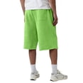 thumbnail image 6 of Resicozy Baggy Sweat Shorts for Men Casual Cotton Under Knee Length Loose Shorts with Pockets Y2K Style Basketball Green M, 6 of 6