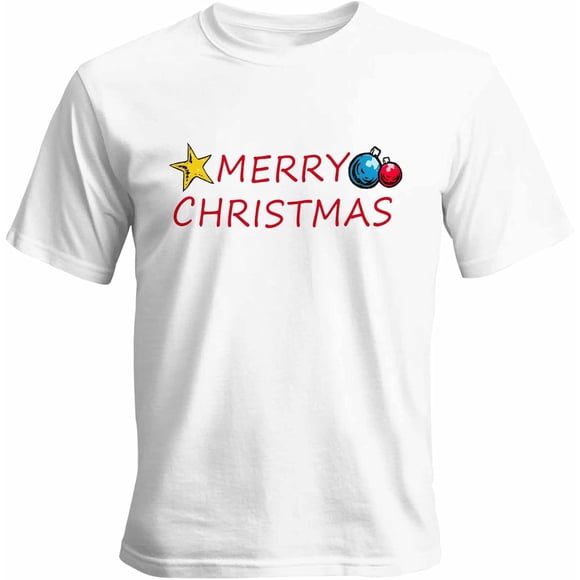 Camisetas informales de manga corta con estampado navideño para hombre
