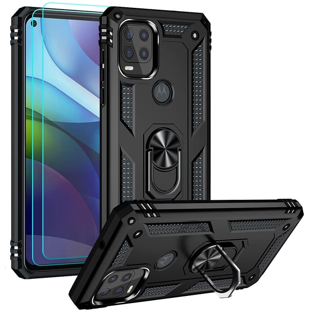 Funda para teléfono Androgate compatible con Moto G Stylus 5G, color negro
