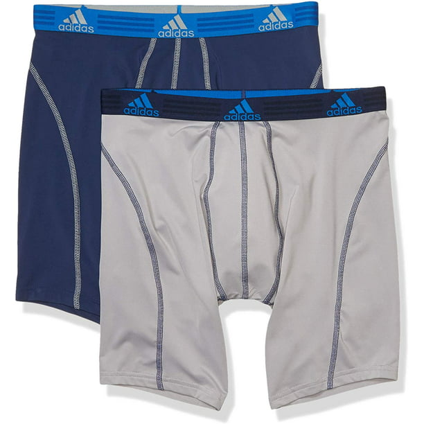 adidas Men's Sport Performance Midway Underwear (2-Pack), Night  Indigo/Light Onix Light Onix/Night Indigo, SMALL 