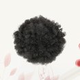 thumbnail image 4 of EeaseMX Afroamericano Afro Corto Kinky Curly Wrap Drawstring Puff Ponytail Bun Extension para Niñas Mujeres, 4 of 7
