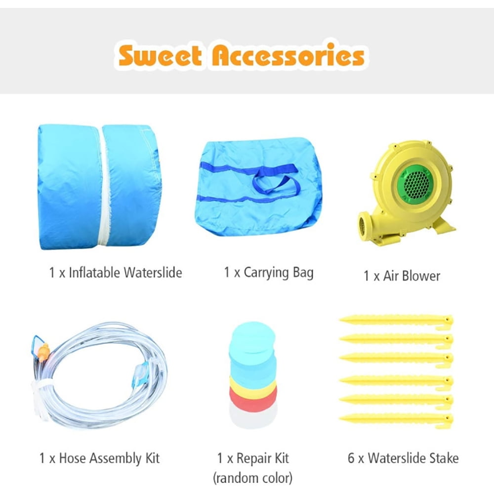 Aimee Lii Inflatable Water Slide Bounce House with Water Cannon and 950W Blower, Kids Bounce House Water Slide