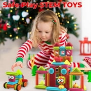 Contixo Bristle Building Blocks for Toddlers and Kids, Educational Sensory 3D STEM Building Toys, 144-Piece Set