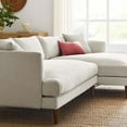 thumbnail image 6 of Sectional Sofa Couch, Ivory White, Fabric, Living Kitchen Cafe Bistro Hospitality Restaurant, Modern Contemporary HB36282, 6 of 6